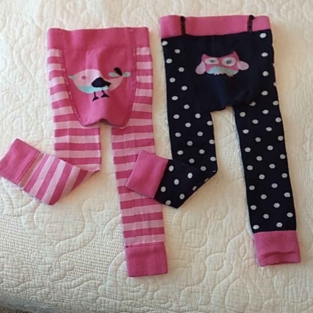 JoJo Maman Bébé set of leggings, girls 0-6m